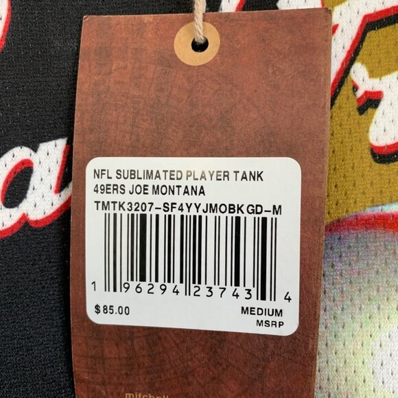 Mitchell & Ness NFL 49ers Joe Montana Player Tank Size Medium Jersey - Picture 5 of 12